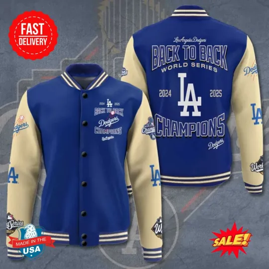 Discover Los Angeles Dodger Baseball Jacket Poly Reprint 2025
