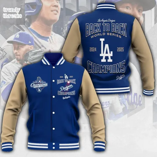 Discover LA Dodger city Back To Back World Series Champions Baseball Jacket