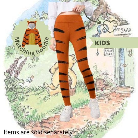 Kids Tigger Costume Leggings, Winnie the Pooh Halloween