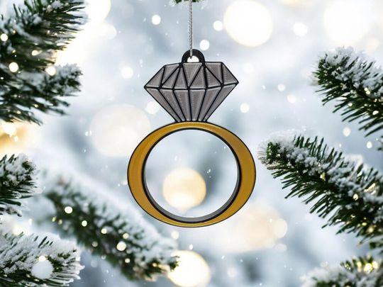 Discover 3D Printed Diamond Ring Christmas Ornament
