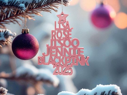 Blackpink Christmas Tree Acrylic Ornament 3D Printed