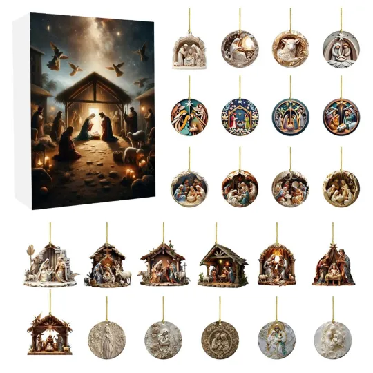 Discover The Thatched Cottage Jesus Nativity Advent Calendar 2025, 24 Days 2D Blind Boxes