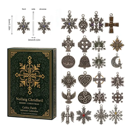 Discover Nollaig Chridheil Countdown Celtic Faith Advent Calendar 24 Days 2D Blind Boxes