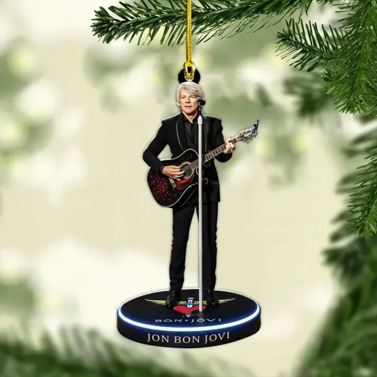 Discover Bon Jovi 2D Flat  Acrylic Ornament Xmas tree hanging For Fans