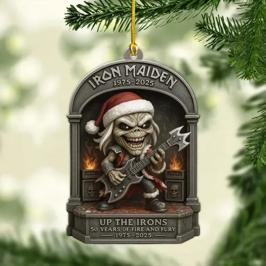 Iron Maiden 2025 50th Aniverssary Acrylic Ornament Christmas Gift- 2D flat Acrylic