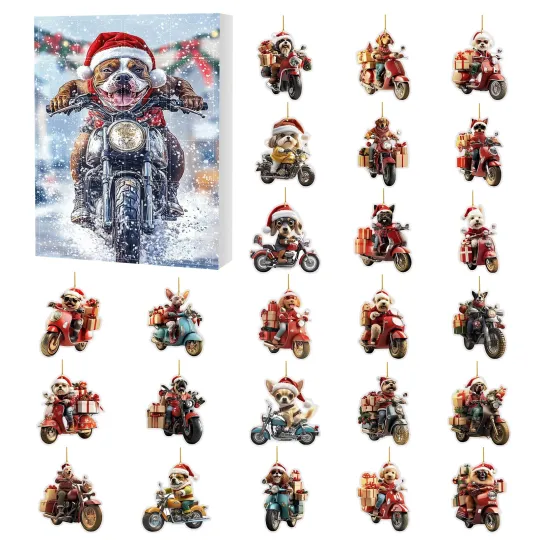 Discover Countdown Motorcycle Dog Advent Calendar 2025 – 24 Days of Festive 2D Blind Box