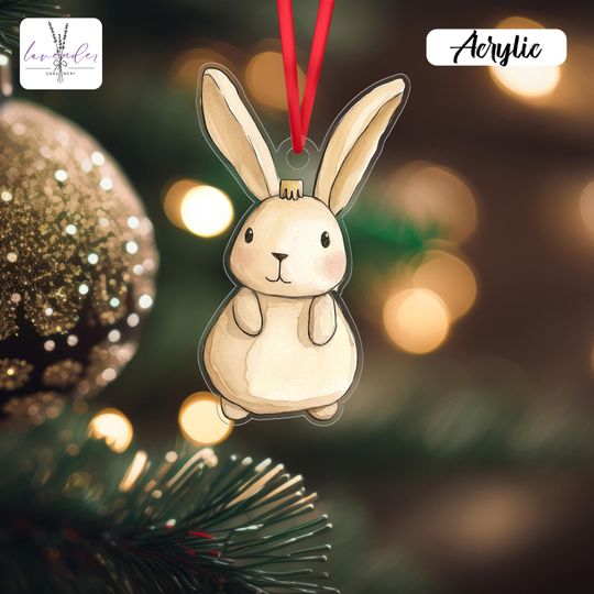 Discover Rabbit Christmas Tree Ornament, Family Gift (Acrylic)