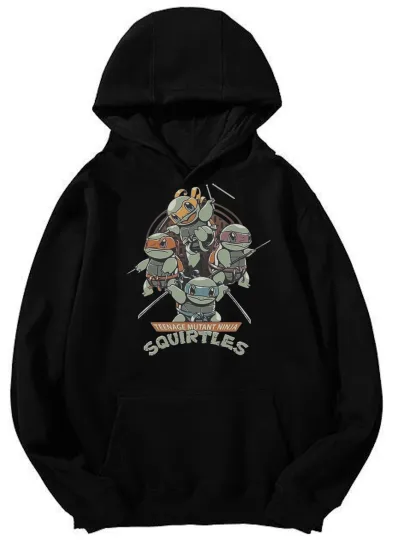 Discover Unisex "Teenage Mutant Ninja Squirtles" Graphic Hoodie