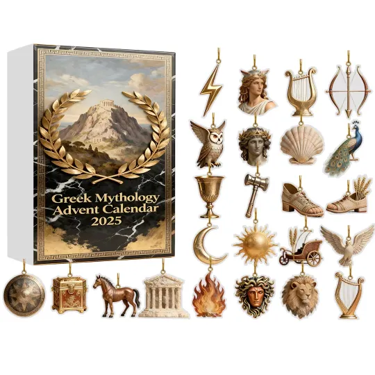 Discover Christmas Countdown Greek Mythology Advent Calendar 2025, 24 Days 2D Blind Boxes