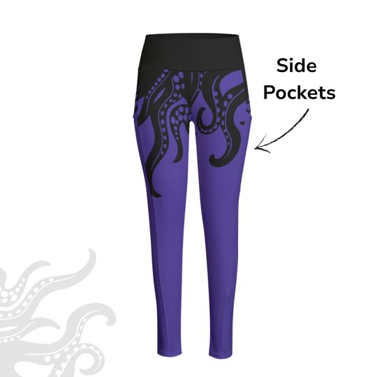 Discover Ursula Leggings: Halloween Costume RunDisnee Cosplay - Side Pocket