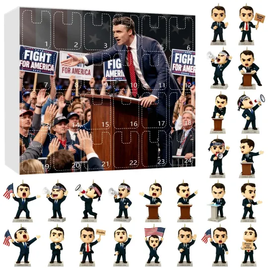 Discover Charlie Kirk Blind Box The Commemorative 2D Countdown Blind Box 24Days Countdown