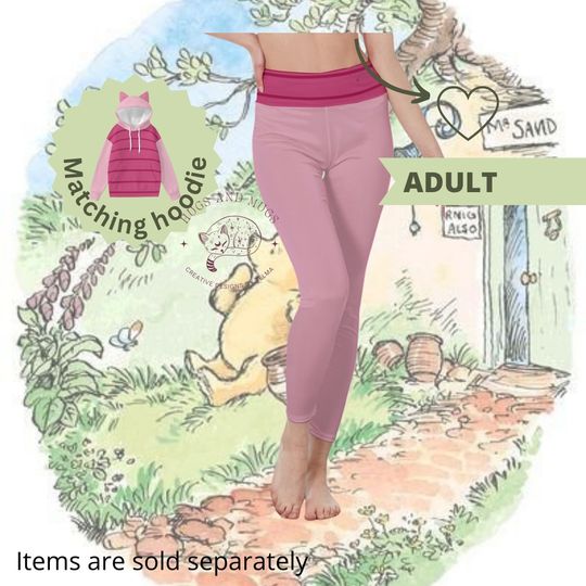 Discover Piglet Leggings: Adult Cosplay Costume, Winnie the Pooh Theme