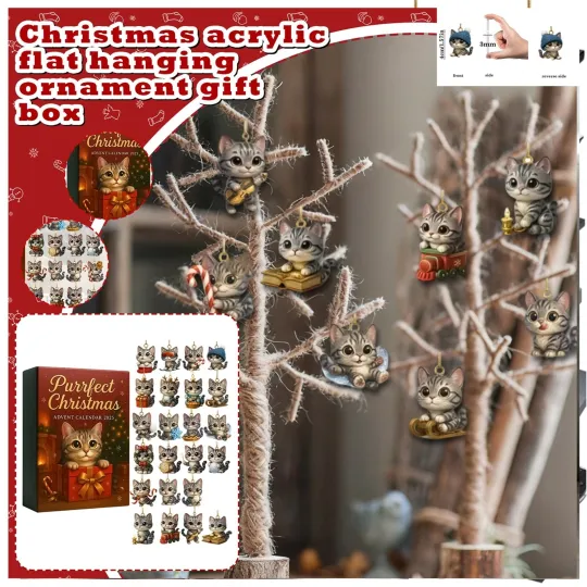 Discover 2D Plane Box 24 Double-sided Printing Pendant Countdown Calendar 24-day