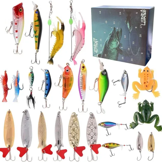 Discover L’ADVENT’LURES 2025 Christmas Fishing Lures Kit Blind Box Advent Calendar Gift