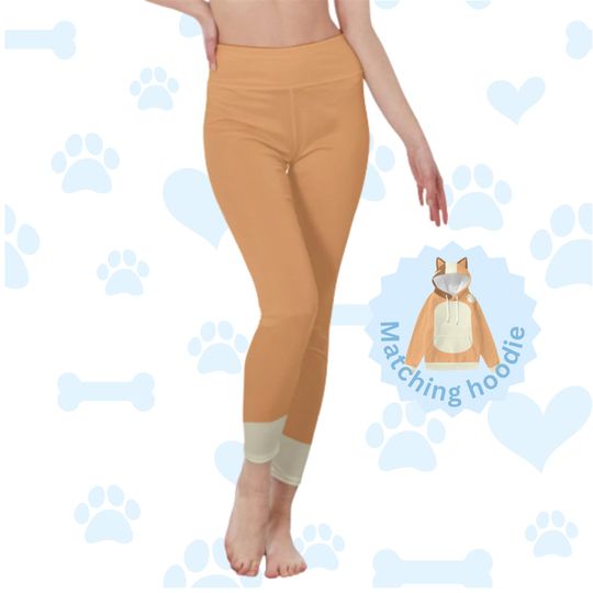Discover Orange Dog Costume Leggings: Women's Yoga Pants, Dog Mom Outfit