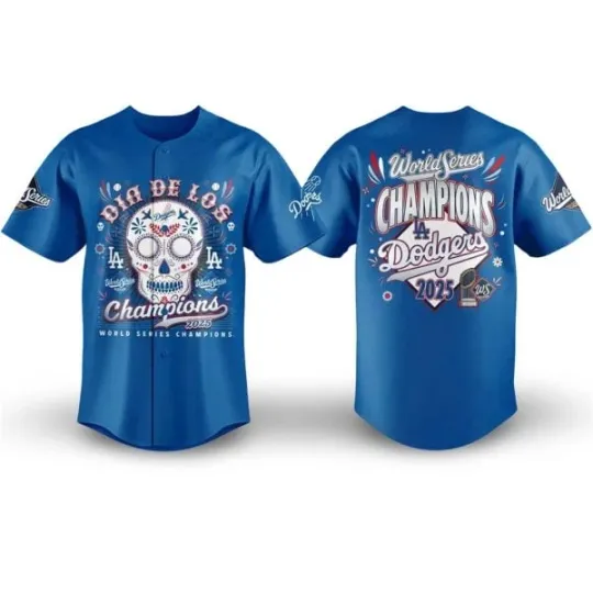 Discover LA Dodger Dia De Los World Series Champions 2025 Jersey