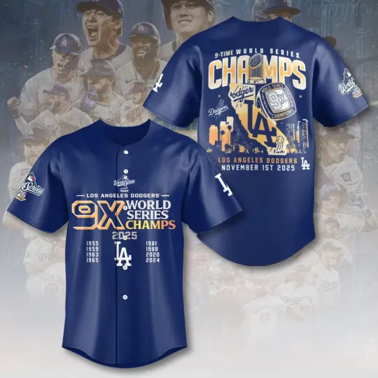 Dodgers 2025 World Series Champions Baseball Jersey