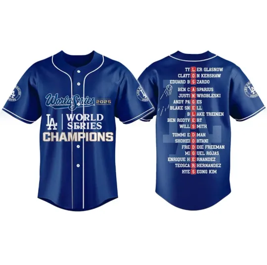 Discover La Dodger 2025 World Series Champions Baseball Jersey