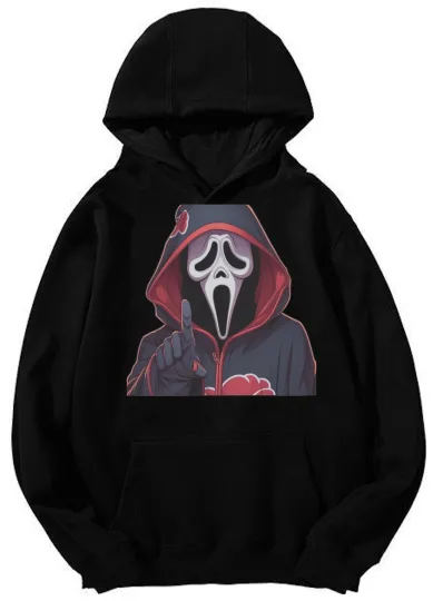 Scream x Narutoo Akatsuki Ghostface Graphic Unisex Hoodie