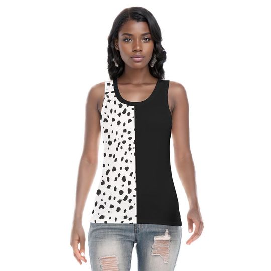 Discover Cruella Running Costume Tank Top, Villain Cosplay