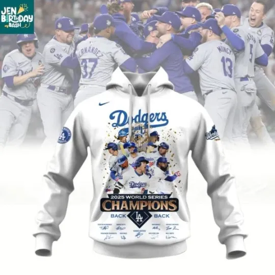Discover LA Dodgers 2025 World Series Champions 9X 3D Hoodie