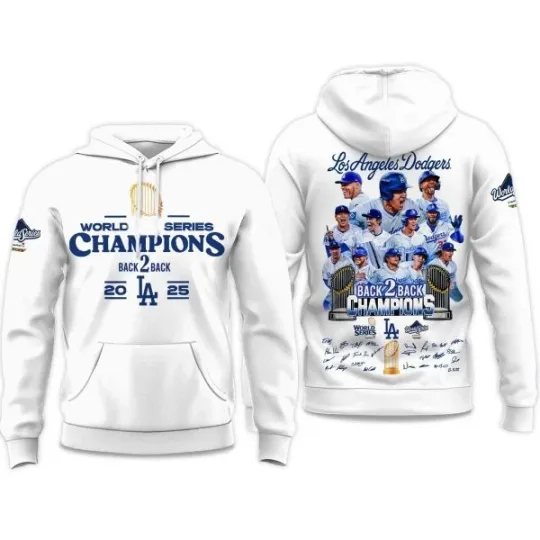 L.A Dodggers 2025 World Series Champions 3D Hoodie