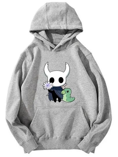 Hollow Knight Flower & Grub Hoodie - Cute Companion Design Unisex Pullover