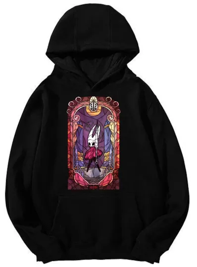 Hollow Knight Stained Glass Hoodie - Artistic Game Scene Unisex Pullover