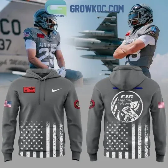 Discover Air Force Falcons Football Air Power Gray 3D Hoodie