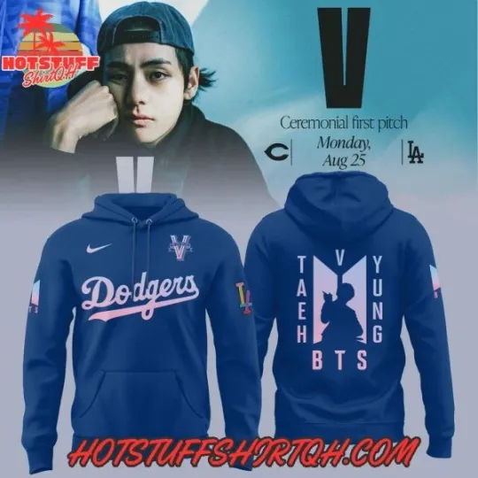 Discover dodgers x v bts limited edition 2025 blue 3d hoodie