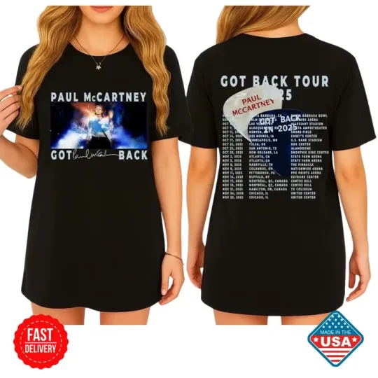 Discover P mccartney Got Back Tour 2025 Inspired T‑shirt Unisex