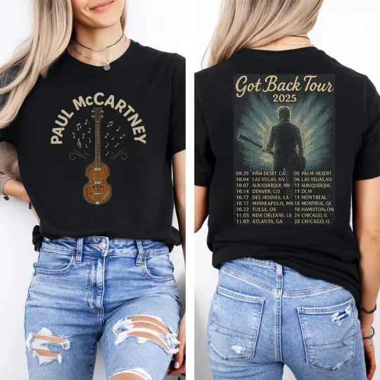Discover P mccartney 2025 Tour Shirt - Got Back Vintage Rock Tee