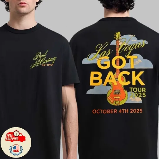 P McCartney Got Back 2025 Peace Double-Sided T-Shirt