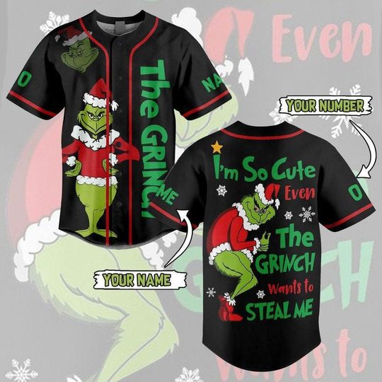 Discover The funny character I'm So Cute Baseball Jersey for Christmas, Custom Baseball Jersey, Gift For Friend, Christmas Gift