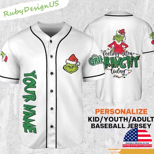 Discover funny character Baseball Jersey Personalized Name Feeling Extra Grin Today, Custom Baseball Jersey, Gift For Friend, Christmas Gift