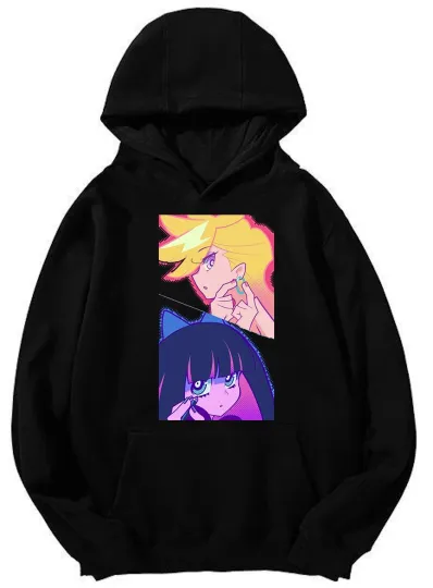 Discover Panty & Stocking Pop Art Hoodie - Retro Anime Character Design Unisex Hoodie