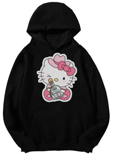 Unisex Hello Kitty with Patrón Tequila Graphic Hoodie