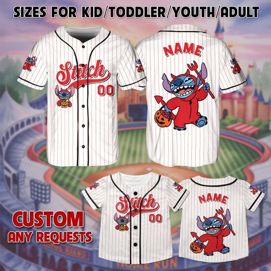 Discover Disney Stitch Devil Halloween Jersey, Stitch Christmas Jersey Shirt, Christmas Shirt, Disney Fall Top, Fall Disney Trip Tee, Gift For Friend