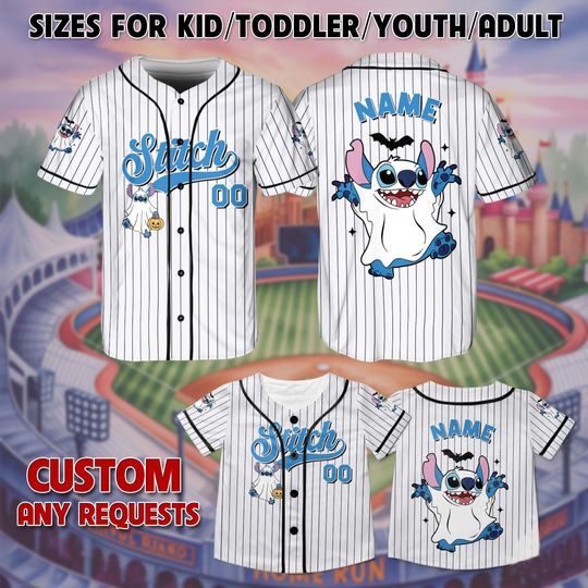 Discover Disney Stitch Ghost Halloween Jersey, Stitch Christmas Jersey Shirt, Christmas Shirt, Disney Fall Top, Fall Disney Trip Tee