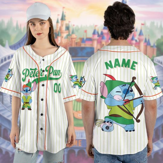 Discover Disney Stitch Peter Pan Halloween Jersey, Funny Stitch Prince Jersey Shirt, Christmas Shirt, Disney Fall Top, Fall Disney Trip Tee