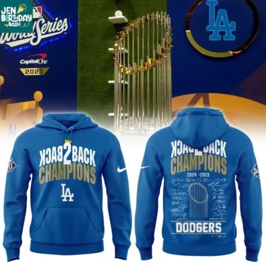 Discover LA Dodgger 9-Time World Series Champions 2025 Celebration 3D Hoodie, Gift For Fans