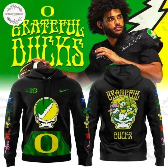 Discover football Oregon Duck Grateful Dea Ducks 2025 3D Hoodie All Size, Gift For Fans