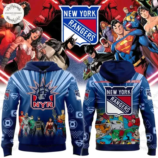 Discover NY Ranngers DC Comics Limited Edition 2025 3D Hoodie, Gift For Fans