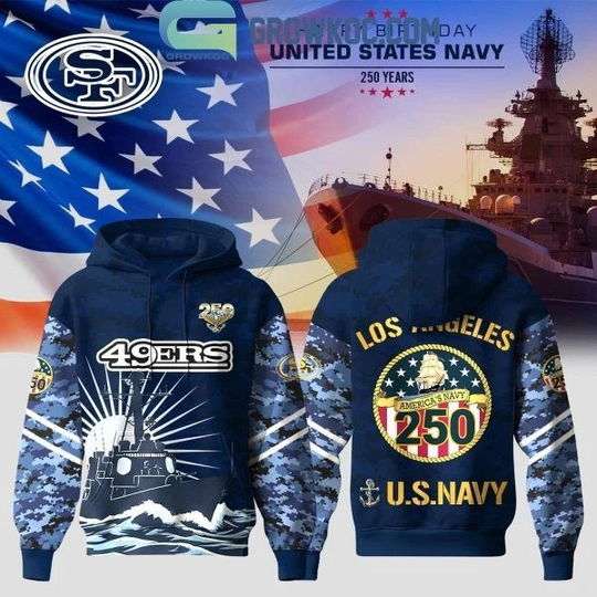 49.ers x US Navy 250 Years 3D Hoodie Shirt, Gift For Fans