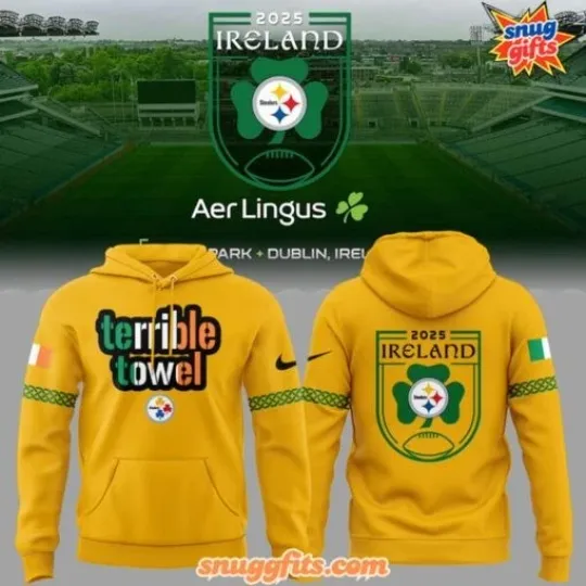 Discover Pitts**burgh Steeler Ireland 2025 Dublin Game Hoodie, Gift For Fans