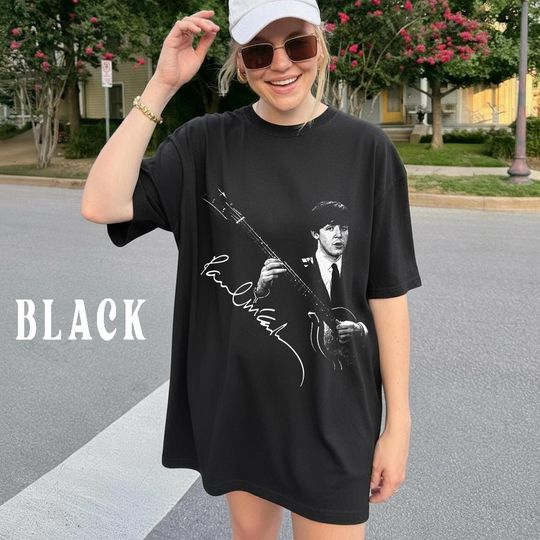 P mccartney Vintage Portrait T-Shirt  Pepper Unisex Signature Music Tee