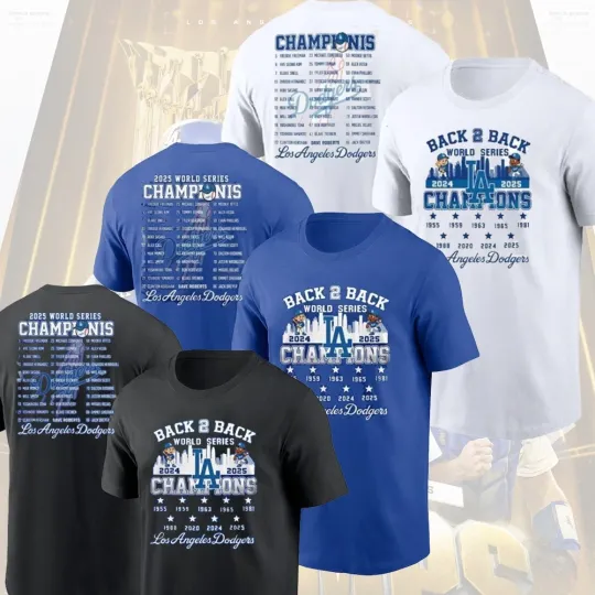 Discover Los Angeles Dodgers Back World Series Champions 2024-2025 Both Side Fans