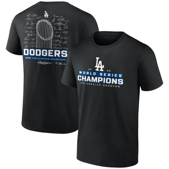Discover Los Angeles Dodger Fanatics Steel 2025 World Series Champions T-shirt