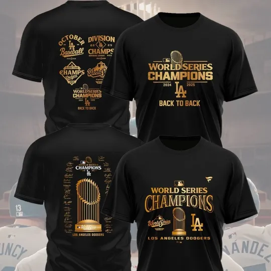 Discover Los Angeles Dodgers Back to Back 2025 World Series Champions Unisex Fans Gifts