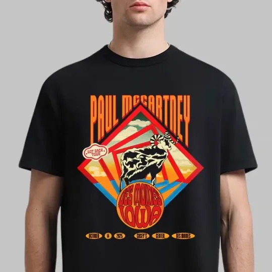 P mccartney Got Back 2025 Des Moines Iowa Event Tee - October 14 2025 T-Shirt